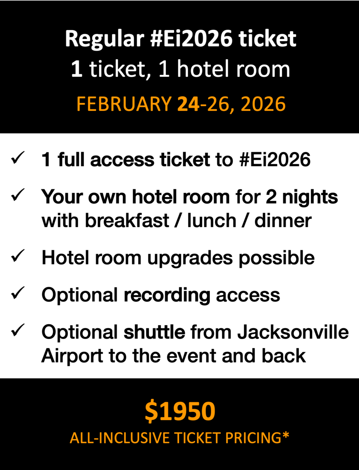 #Ei2026: Regular ticket #Ei2026: Regular ticket